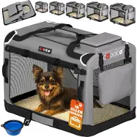 Cadoca Transportbox hond Grijs S 50x34x36cm
