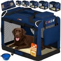 Cadoca Hondentransportbox Blauw XXL 90x61x65cm