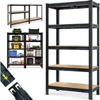 Monzana Stellingkast Zwart 180x90x40cm tot 875kg