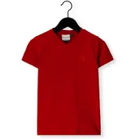Retour Jeans T-shirt rood Jongens Stretchkatoen V-hals Effen - maat 146/152