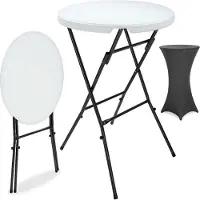 Casaria Statafel Wit Ø72cm + Statafelhoes Anthrazit Ø70cm