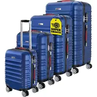 Monzana Reiskoffers 4-delig Blauw ABS