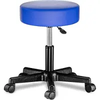 Casaria Verstelbare Draaikruk - 46/60cm Zithoogte – 1 Stuks Blauw