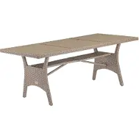 Casaria Polyrotan Tuintafel Takeo Crème 190x90x75cm WPC