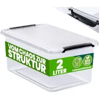 Deuba Opbergbox Transparant 20x15x12cm 2L