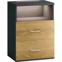 Casaria Nachtkastje Jamie Hout/Grijs 55x40x28cm