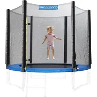Monzana Moinzana trampoline - Ø244 cm, veiligheidsnet, UV- en weersbestendig - Zwart