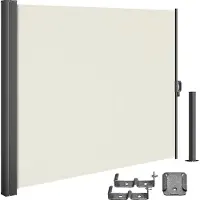 Casaria Windscherm Nosara Crème 180x300cm Uittrekbaar