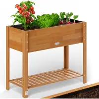 Casaria Verhoogd bed acaciahout FSC-gecertificeerd 100x40x84cm