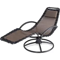 Casaria Relax Lounger Eve Mocha met schommelfunctie