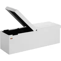 Casaria Bank Wit 115x38x38cm met scharnierend deksel