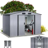 Gardebruk GARDERBRUK gereedschapsschuur – Incl. Fundering – 260 x 205 x 180 cm – Grijs