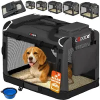 Cadoca Hondentransportbox Antraciet L 70x52x50cm
