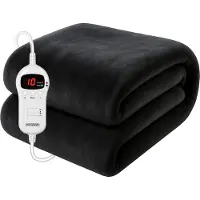 Monzana Elektrische Warmtedeken Grijs 180x130cm met Timer