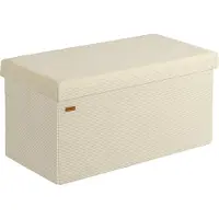 Casaria Opbergbank Beige Koord 76x38x38cm MDF opvouwbaar