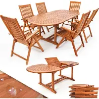 Casaria Tuinset Vanamo 7-delig Eucalyptushout FSC-gecertificeerd