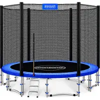 Monzana Trampoline Blauw Ø427cm incl Veiligheidsnet & Ladder
