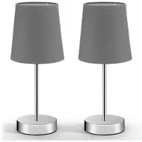 Monzana Tafellamp Lumière Set van 2 Grijs RVS 32x13x13cm