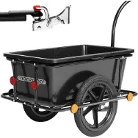 Monzana Fietskar Zwart Staal Kunststof 71x50x31cm 90 Liter