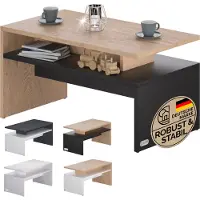 Casaria Salontafel Sacramento Hout/Grijs 95x55x50cm