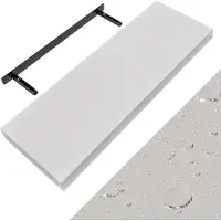 Casaria Wandplank Zwevend Mat Wit MDF 70x23x3,8cm