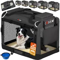 Cadoca Hondentransportbox Antraciet XL 82x56x58cm