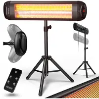 Monzana Terrasverwarmer MZH5000 Zwart 2500W met Standaard