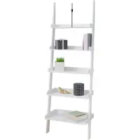 Casaria Ladderrek Wit met 5 Planken 180cm