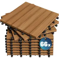 Casaria Tegels 66 stuks Acaciahout 30x30cm