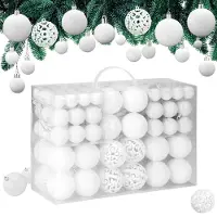 Casaria Kerstballen Wit 100-delig