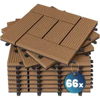 Casaria Tegels 66 stuks Mozaïek Terracotta WPC 30x30cm
