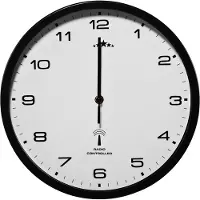 Monzana Radiogestuurde Wandklok Zwart Ø31cm