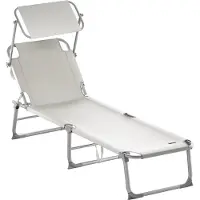 Casaria Ligbed Hawaï Beige Aluminium 195x60x30cm