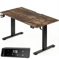 Casaria Zit sta bureau Bruin 140x60x72-117cm