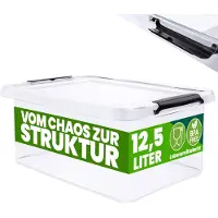 Deuba Opbergbox Transparant 39x29x17cm 12,5L stapelbaar