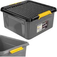 Monzana Opbergbox Grijs/Antraciet 39x39x16cm stapelbaar