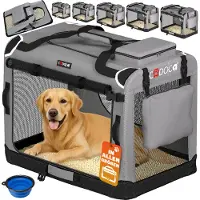 Cadoca Hondentransportbox Grijs XXXL 101x70x70cm