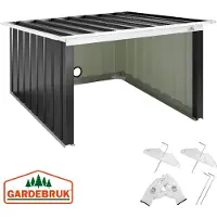 Gardebruk Robotmaaier Garage Antraciet Metaal 89x90x54cm