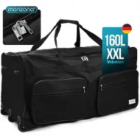 Monzana Reistas Zwart Polyester PVC 85x43x44cm 160L Trolly