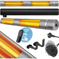 Monzana Infraroodstraler 3000W - Incl. Afstandsbediening - Zilver