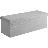 Casaria Opbergbank Grijs Koord 114x38x38cm MDF opvouwbaar