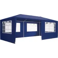 Casaria Partytent Rimini Blauw 3x6m UV-bescherming 50+