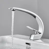 Auralum Wastafelkraan - Hoge Uitloop - Badkamer & Keuken Kraan - inclusief aansluitingen - Wastafel Kraan - RVS - Wastafelmengkraan - Waterbesparend - Chroom