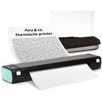 Pora&co Thermische A4 printer, zwart/groen