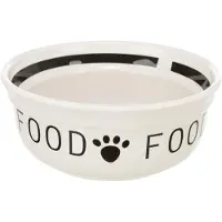 Trixie - Voerbak - Hond - Food - Keramiek - Wit/Zwart - 2,6 ltr - 25 cm