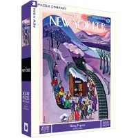 New York Puzzle Company The New Yorker - Skiing Express Puzzel (500 XXL stukjes)