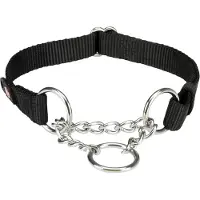 Trixie halsband hond premium halfslip halsband zwart 45-70x2,5 cm