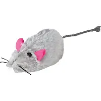 Trixie pluche muizen langharig assorti - Speelgoed kat