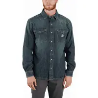 Carhartt Montana Relaxed Fit Denim Long-Sleeve Snap Front Overhemd