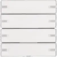 Berker KNX Q.x drukknopsensor, 4-voudig, comfortuitvoering, polarwit, fluweelzacht, 1 stuk.